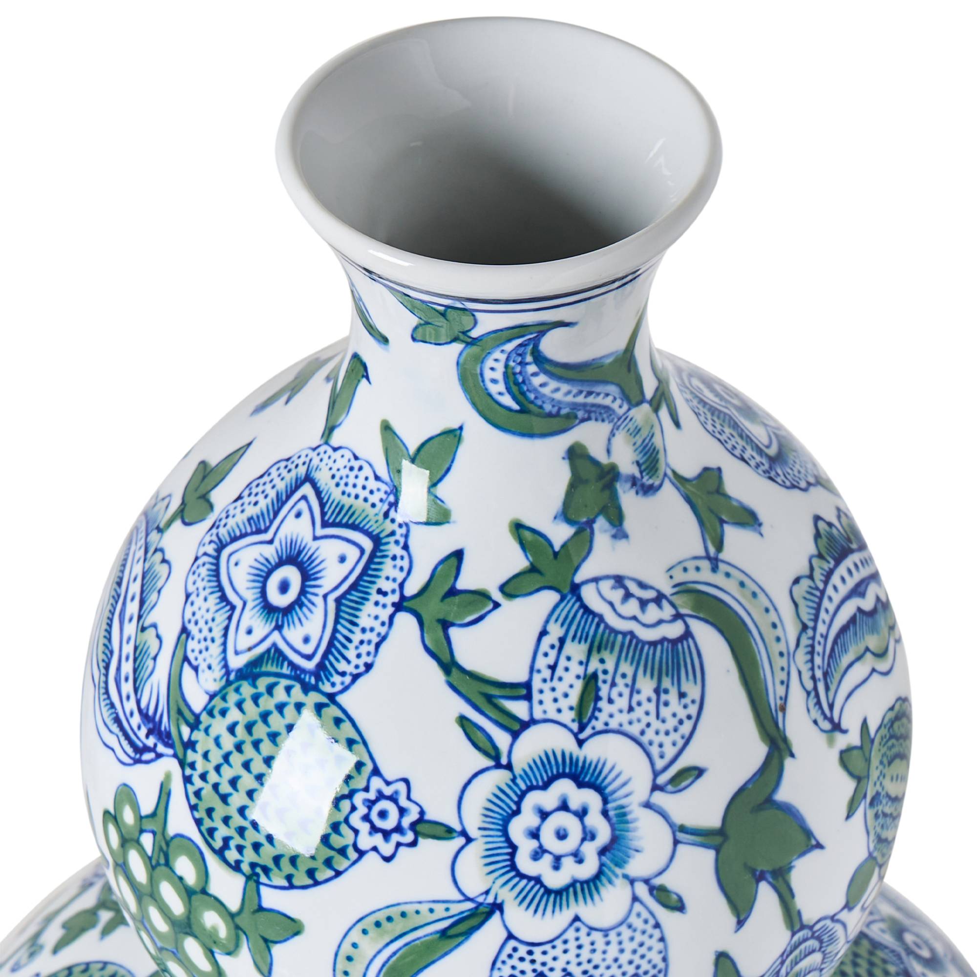 Beliani - Vase à fleurs Porcelaine Blanc/bleu MOSTOLES - 22x22x45- Beliani - Image 4