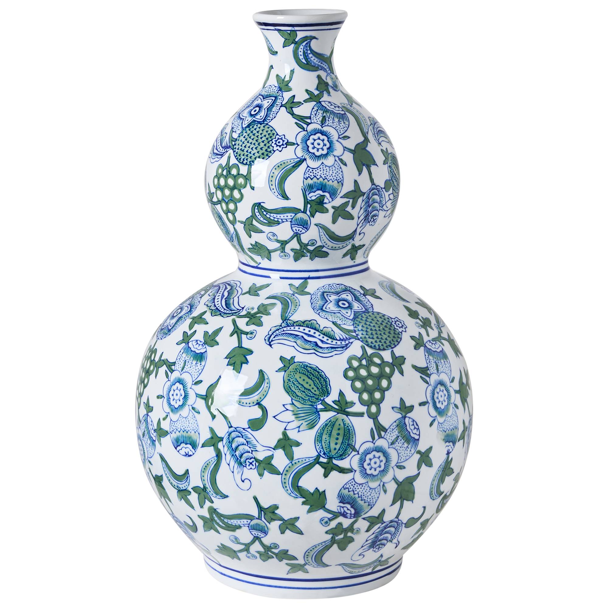 Beliani - Vase à fleurs Porcelaine Blanc/bleu MOSTOLES - 22x22x45- Beliani - Image 2