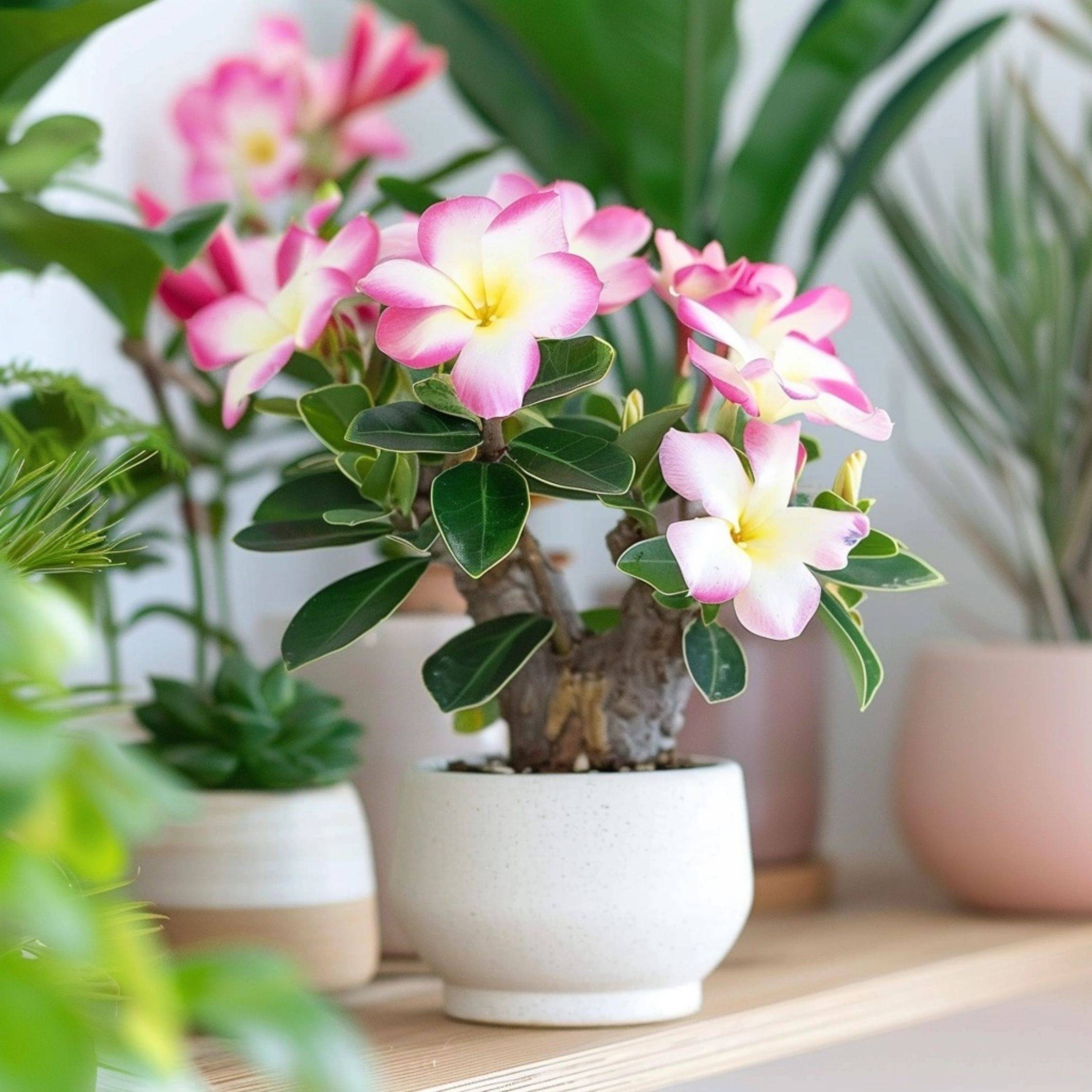 Plant In A Box - Rose du désert - Adenium obesum 'Pink Star' - Hauteur 30-45cm - ⌀13cm - Image 2