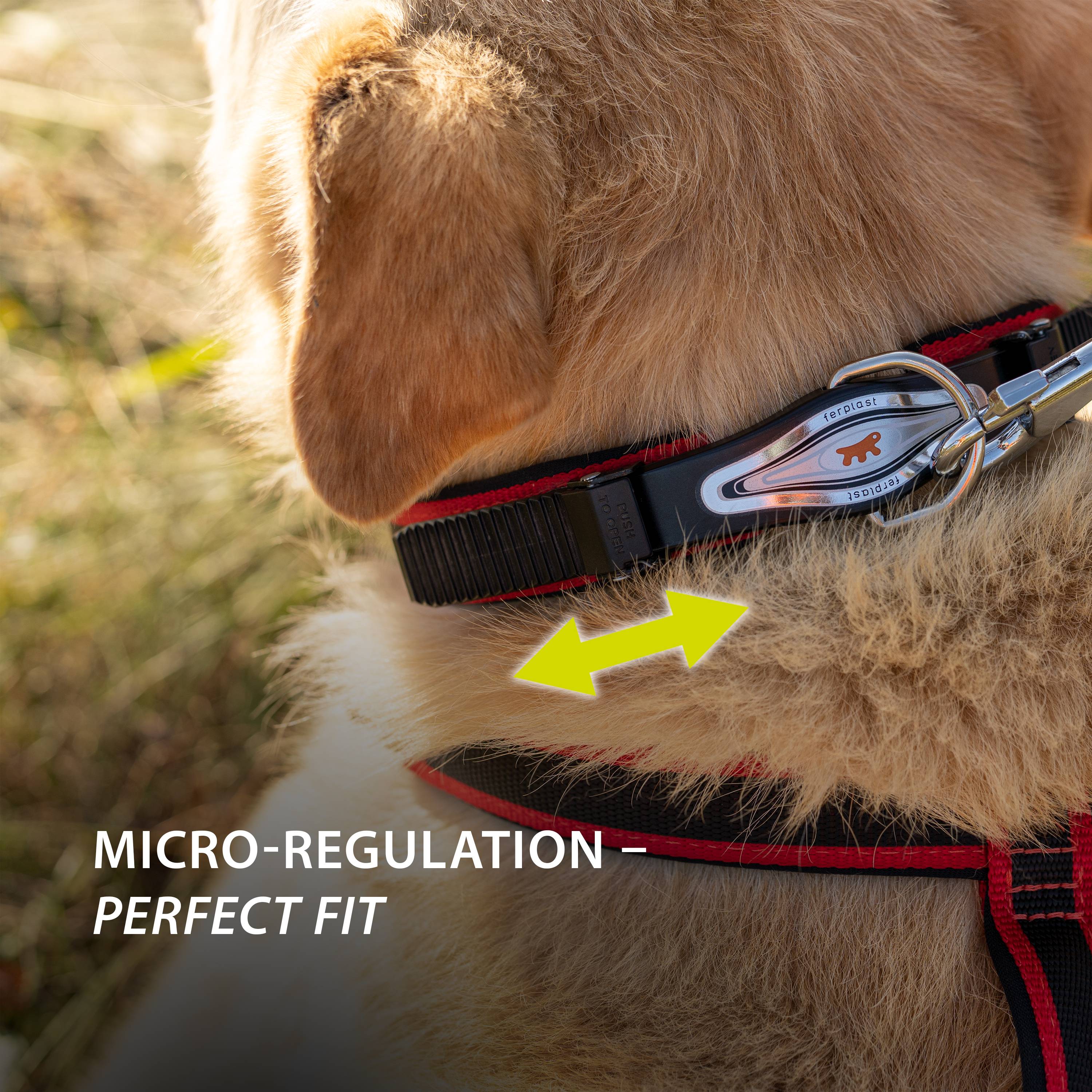 Ferplast - Ferplast Collier Chien ERGOCOMFORT C15/33 Collier pour chien de taille moyenne, fermeture avec micro-ajustement, rembourrage doux, dégagement rapide, - Imagen 6