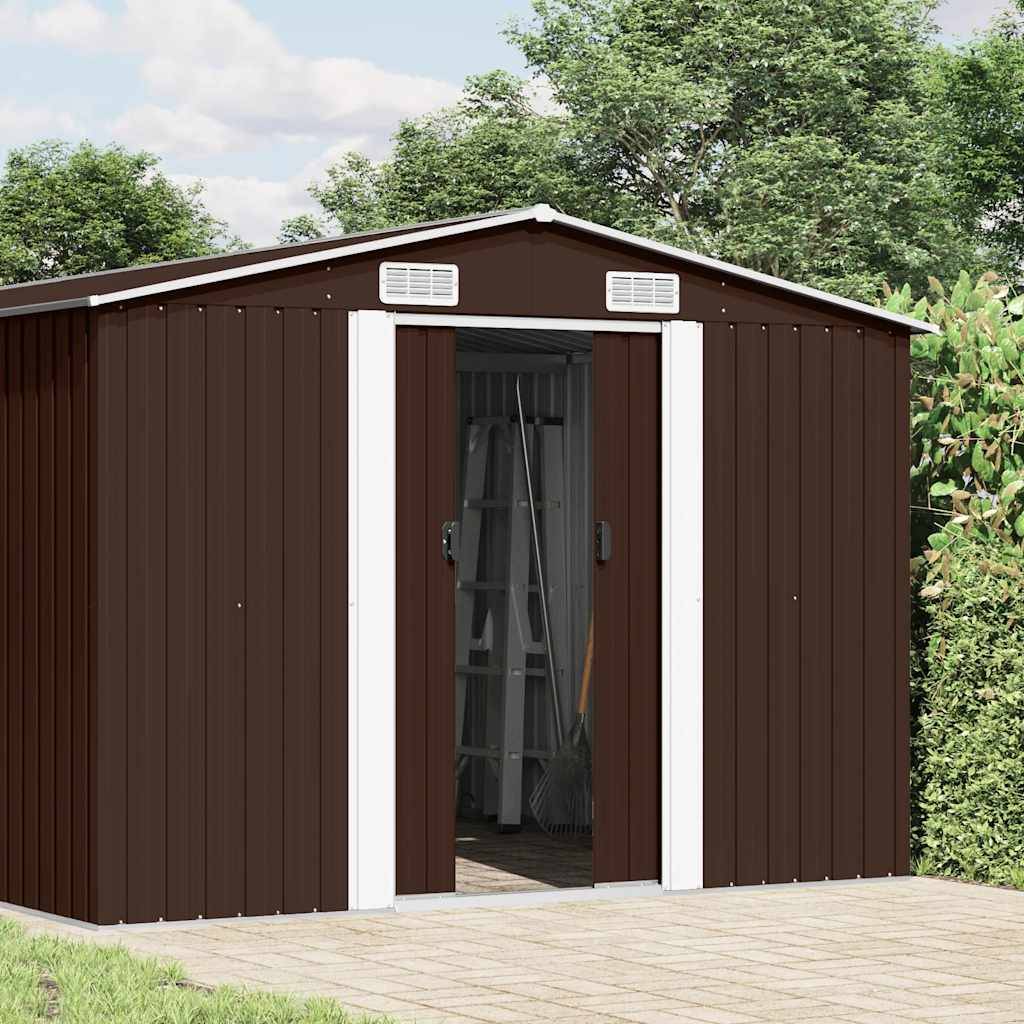 Vidaxl - Abri de jardin 257x489x181 cm Métal Marron 12.6m² vidaXL 143351