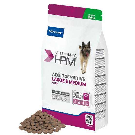 Croquettes Chien Veterinary Hpm Dog Sensitive Large & Medium - Virbac 3 kg - Imagen 2