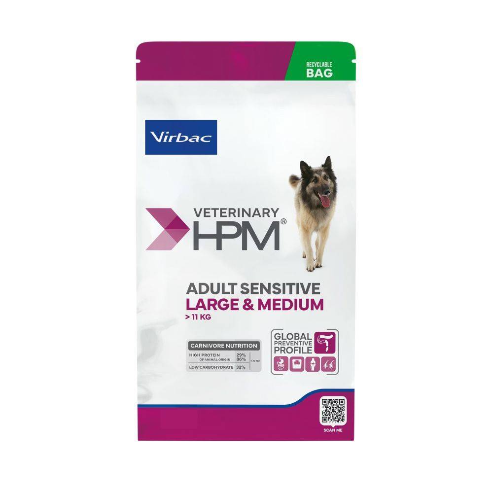 Croquettes Chien Veterinary Hpm Dog Sensitive Large & Medium - Virbac 3 kg - Imagen 1