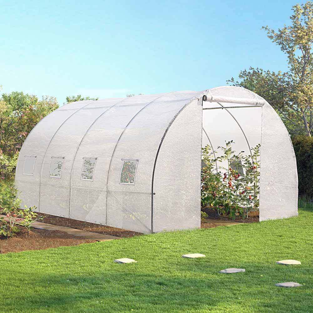 Terre Jardin - Bâche de rechange pour serre tunnel 4 saisons blanche - Imagen 2