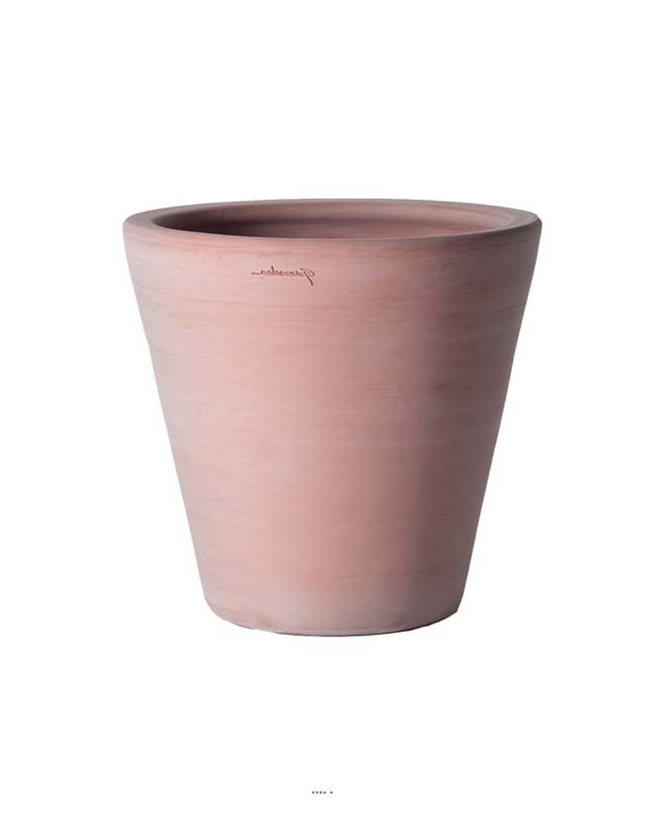 Artificielles - Vase contemporain évasé en terre cuite, H 32 cm, D 31 cm Terre cuite - dimhaut: H 31 cm - couleur: Terre cuite - Imagen 1