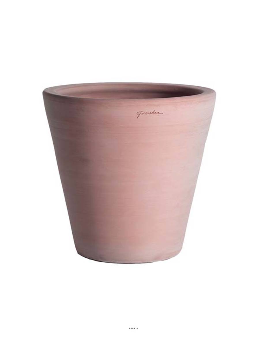 Artificielles - Vase contemporain évasé en terre cuite, H 32 cm, D 31 cm Terre cuite - dimhaut: H 31 cm - couleur: Terre cuite - Imagen 2