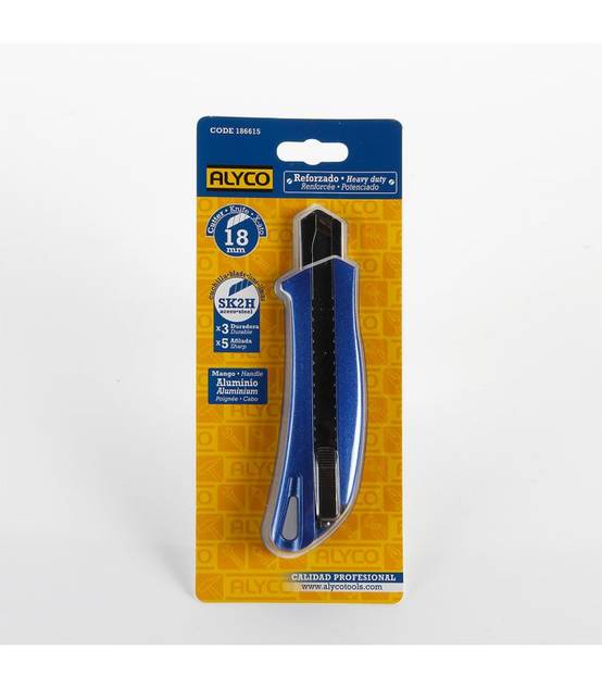 Cutter Renforcé Lame 18 Mm Sk2H Corps Aluminium Alyco Alyco 186615 - Image 2