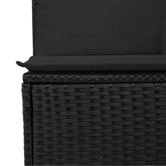 Canapé Extérieur 3 Places Poly Rotin avec Espaces de Rangement et Sacs Étanches – Noir – ComfortXL Outdoor Living - Image 8