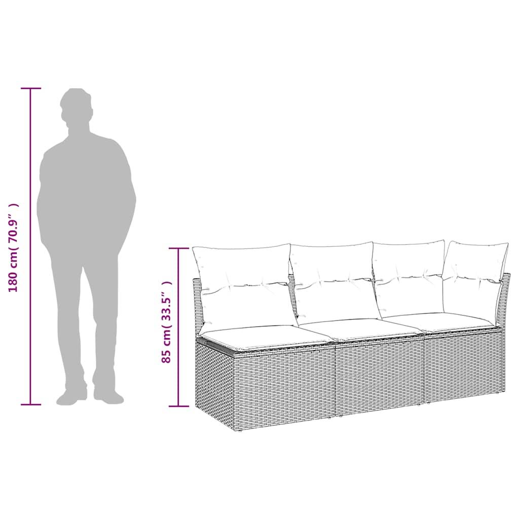 Canapé Extérieur 3 Places Poly Rotin avec Espaces de Rangement et Sacs Étanches – Noir – ComfortXL Outdoor Living - Image 10