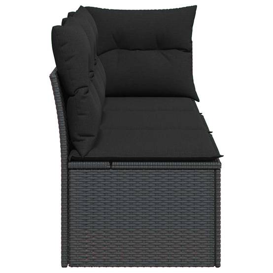 Canapé Extérieur 3 Places Poly Rotin avec Espaces de Rangement et Sacs Étanches – Noir – ComfortXL Outdoor Living - Image 5