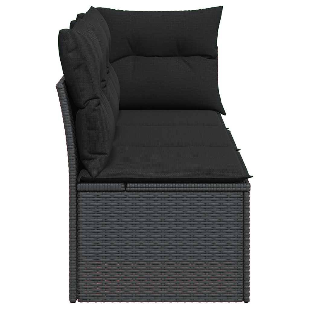 Canapé Extérieur 3 Places Poly Rotin avec Espaces de Rangement et Sacs Étanches – Noir – ComfortXL Outdoor Living - Image 5