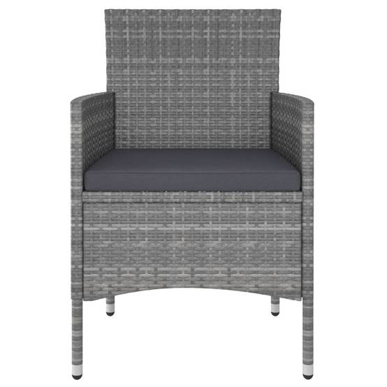 ComfortXL - Salon de Jardin 5P Rond Résine Tressée Table Bois avec Tabourets Gris – ComfortXL Outdoor Living - Image 4