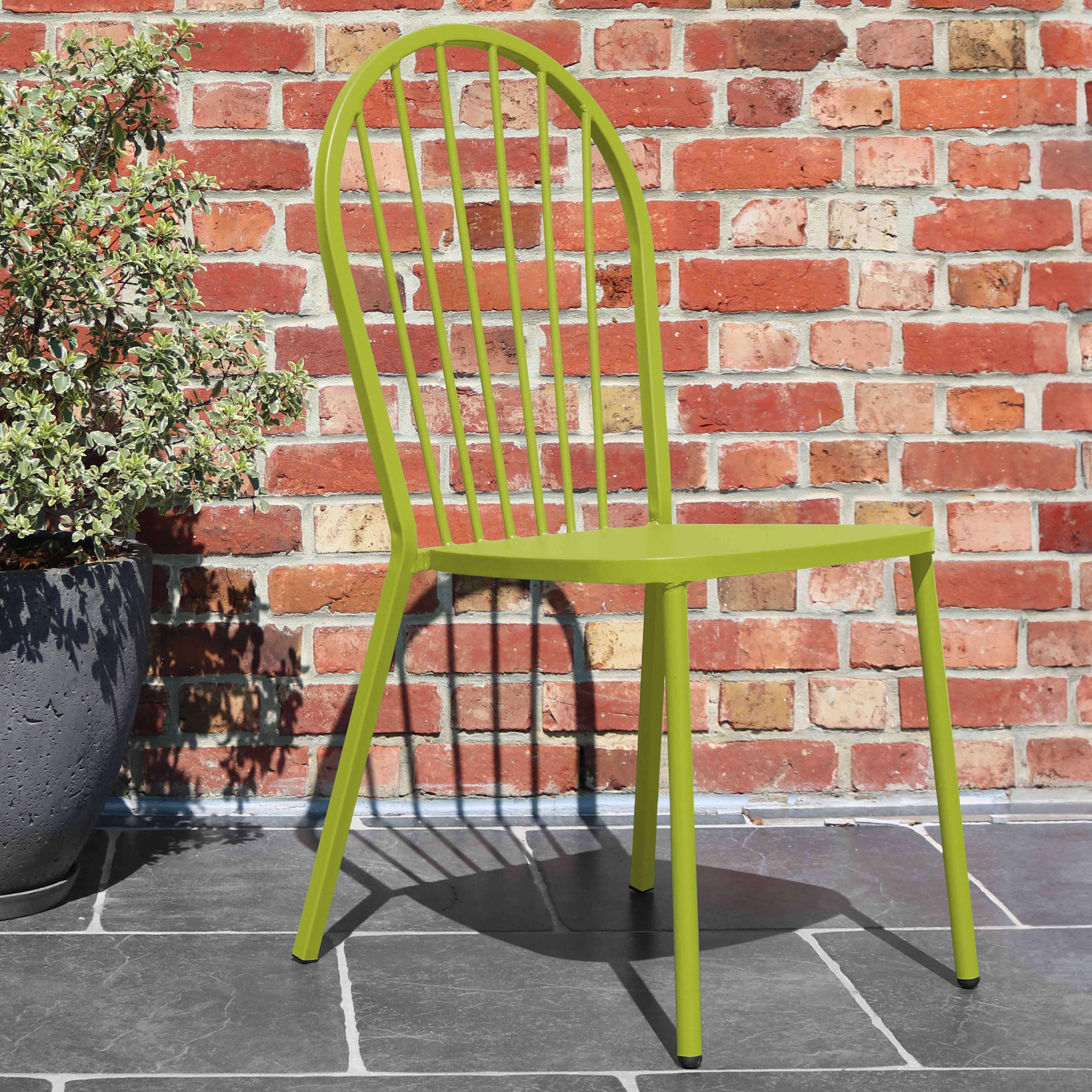 Oviala - Chaise bistrot de jardin en métal vert Honfleur - Oviala - Image 5
