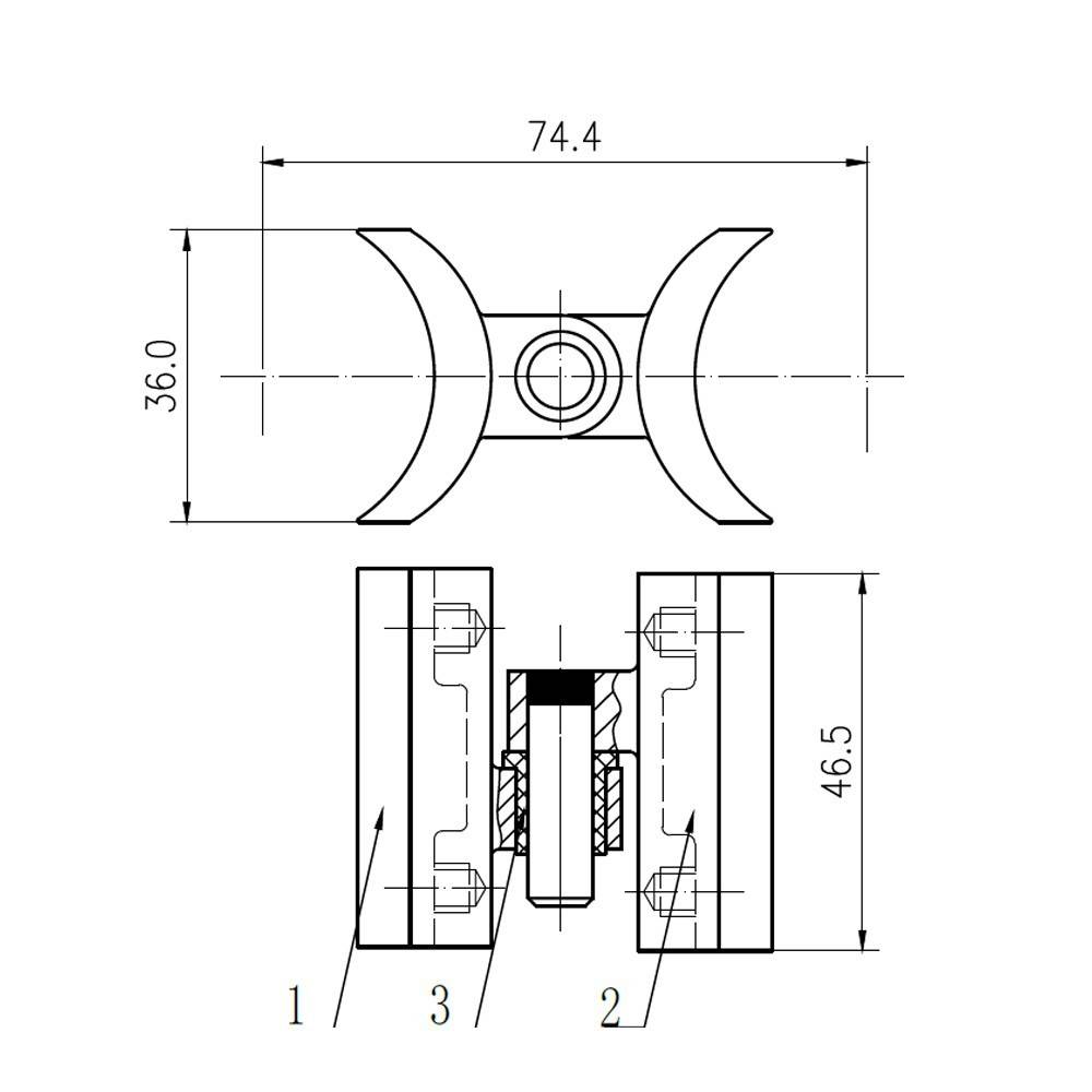 Decklinea - Kit Charnières pour garde corps inox - Imagen 3
