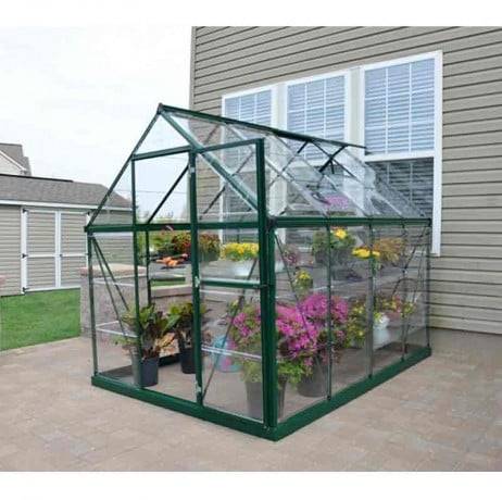 Canopia - Serre de jardin en polycarbonate Harmony 4,50 m², Couleur Argent, Ancrage au sol Oui - Imagen 3