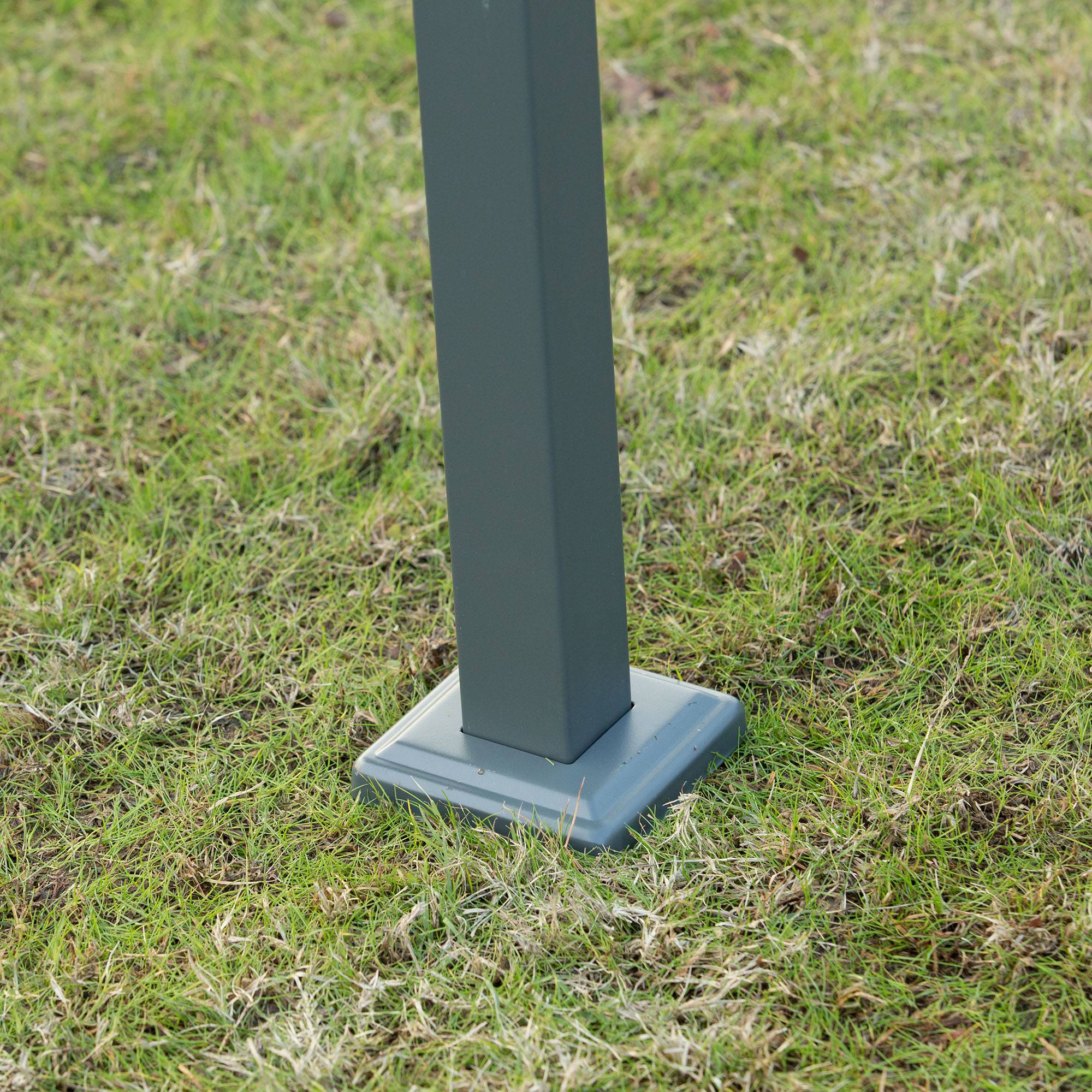 Outsunny - Pergola rétractable coulissante 3x2m structure métal époxy anticorrosion toile polyester 180g/m² gris - HOMCOM - Image 9