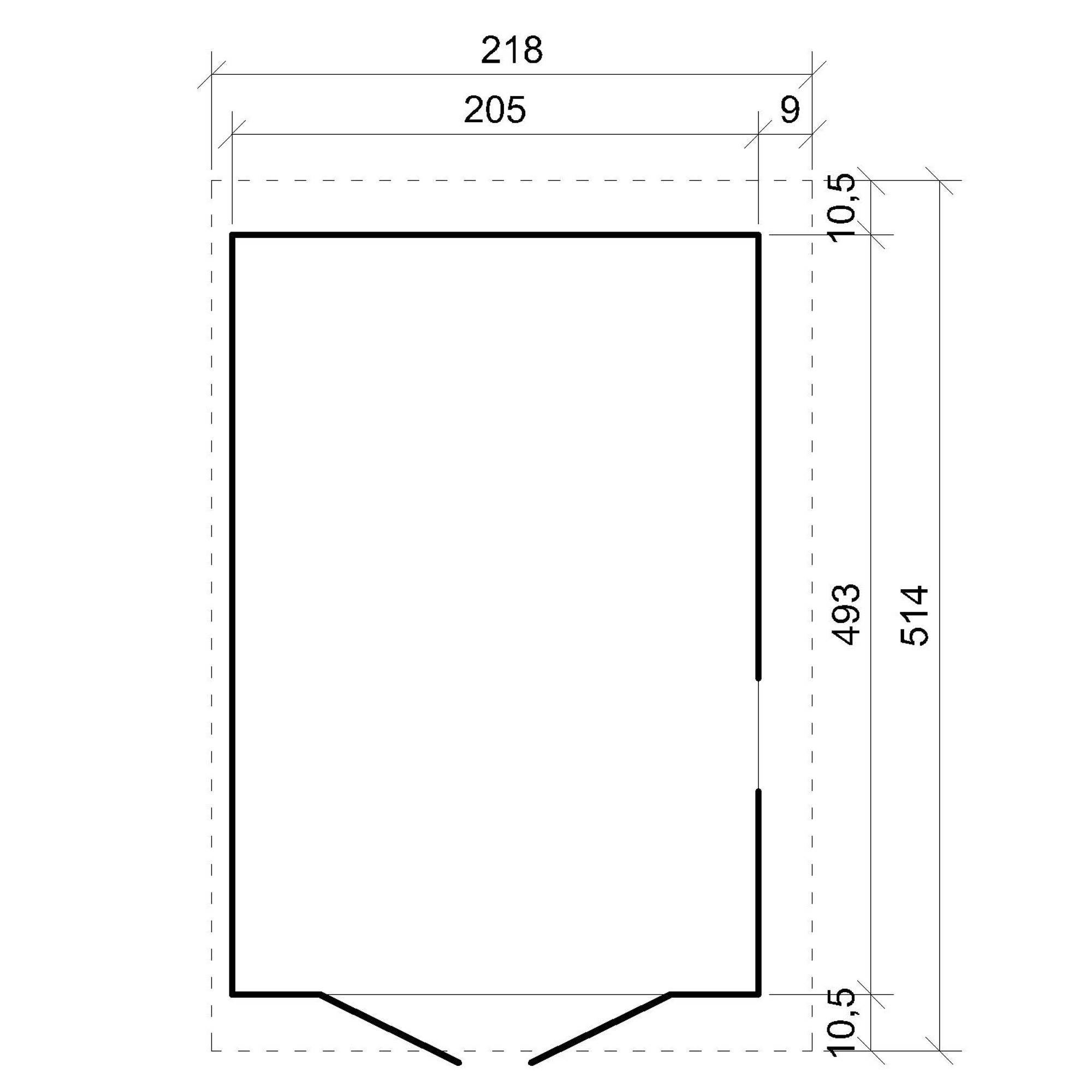 Timbela - Abri de Jardin en Bois Naturel H244x218x514 cm / 10 m² avec paroi latérale et les planchers imprégné - 17 mm d’épaisseur - Timbela M341A+M341G - Image 6