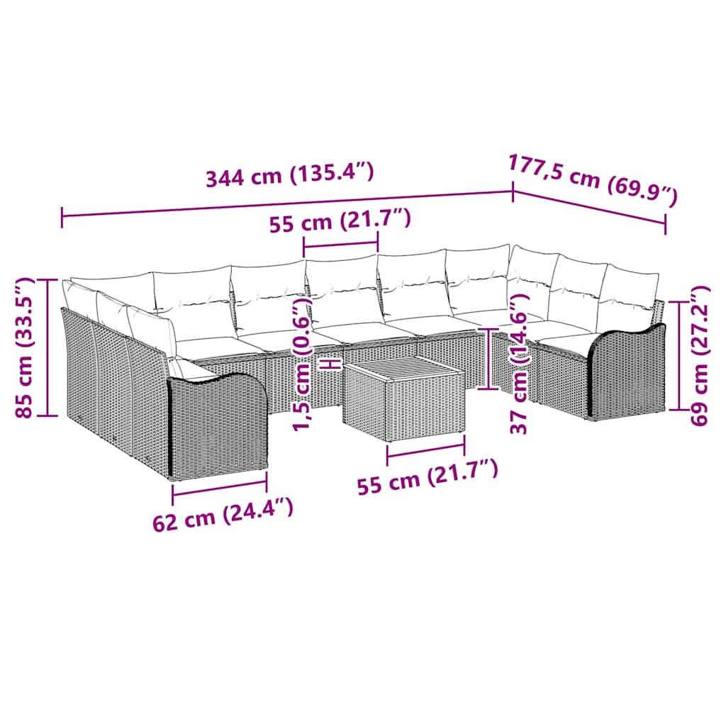 ComfortXL - Salon de Jardin Noir 10 Places en Polyrotin et Bois avec Coffres de Rangement Intégrés – ComfortXL Outdoor Living - Image 5