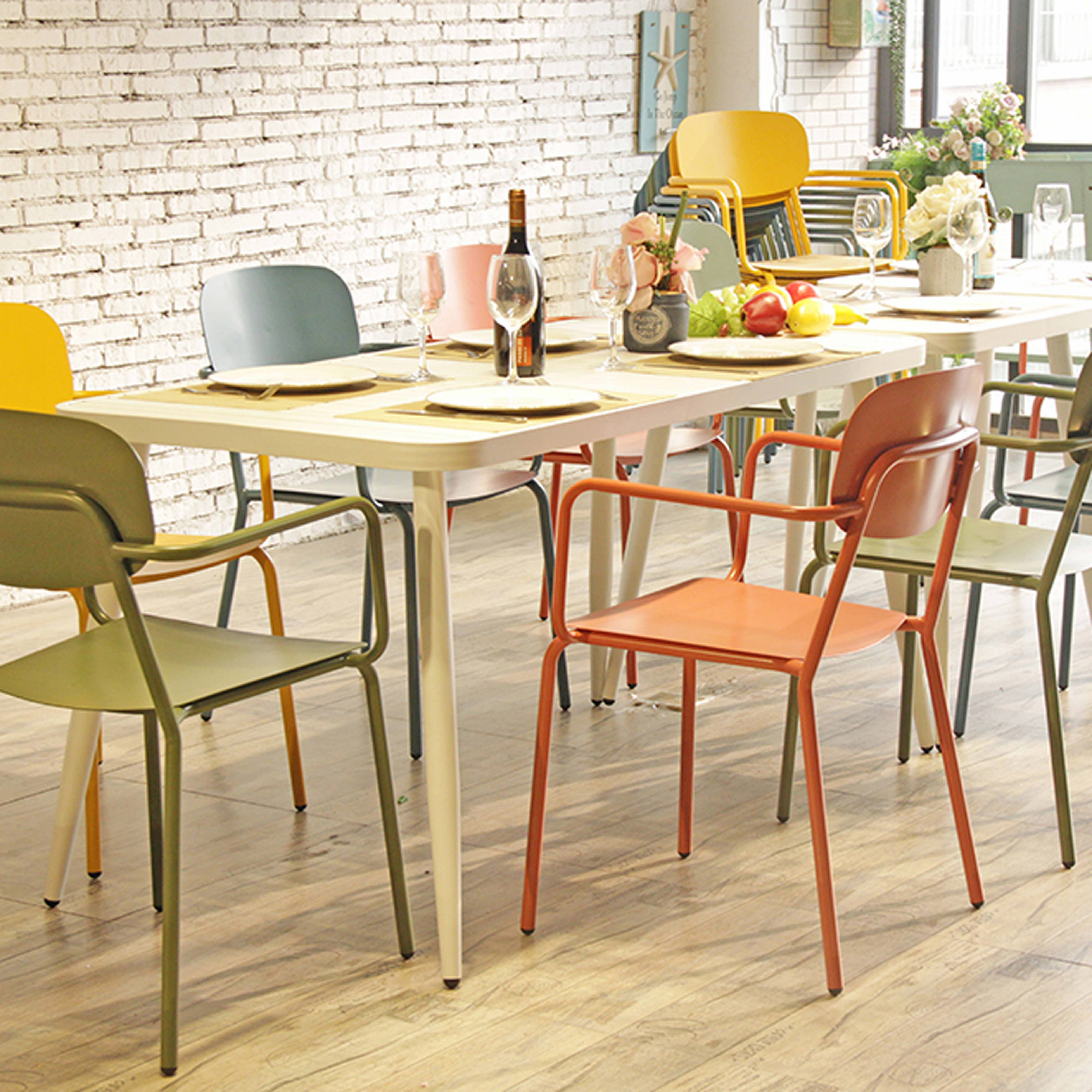 Oviala - Table de jardin en aluminium blanc Bristol - Oviala - Imagen 5