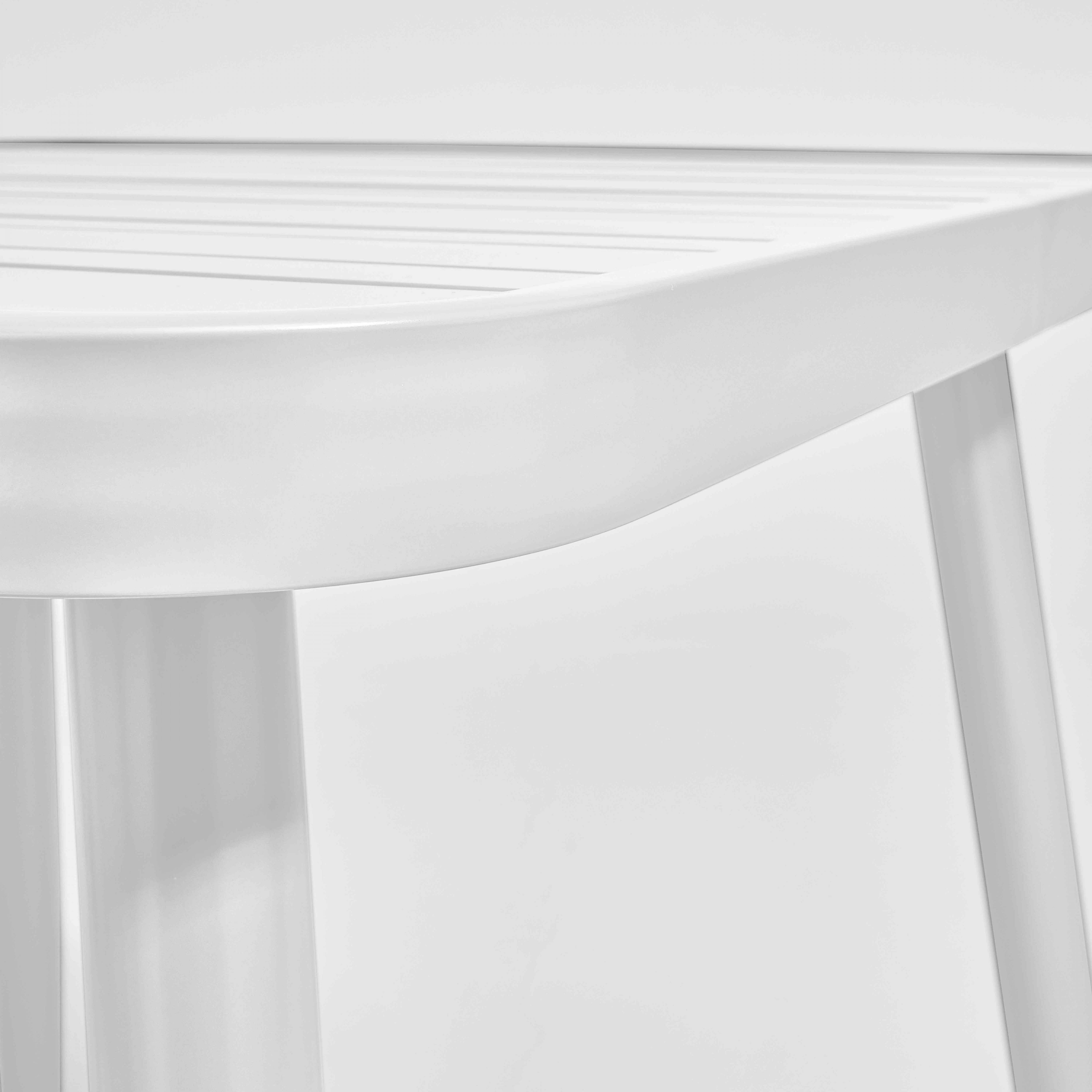 Oviala - Table de jardin en aluminium blanc Bristol - Oviala - Imagen 4