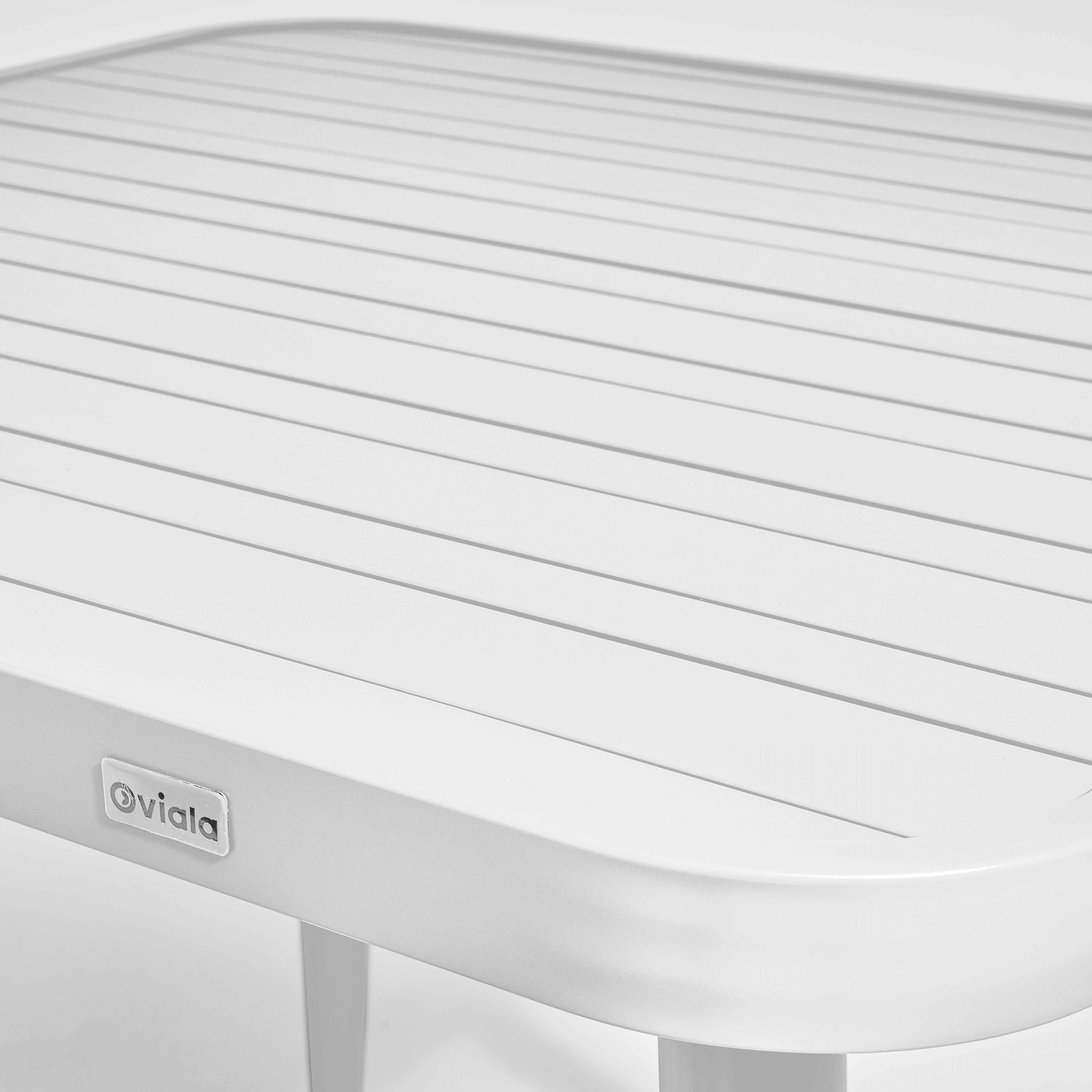 Oviala - Table de jardin en aluminium blanc Bristol - Oviala - Imagen 3