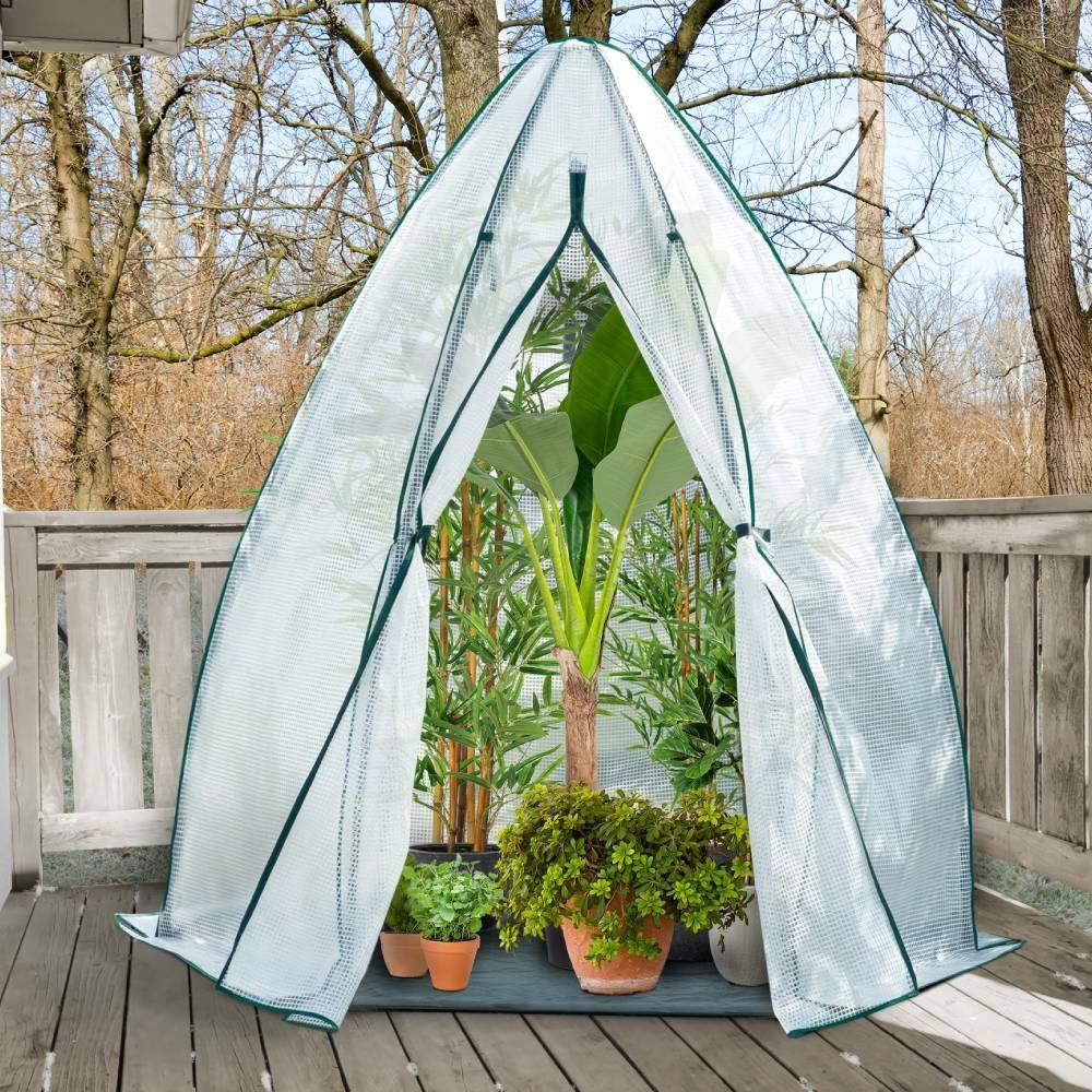 Serre quatre saisons forme dôme "tipi" Ø 160 x H. 180 Transparent - Image 6