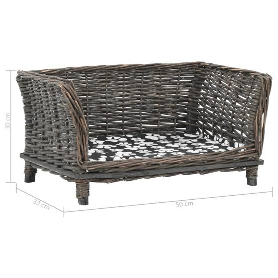 ComfortXL - Panier chien en saule gris avec coussin confortable petit modèle 50cm – ComfortXL Pet Living - Image 6
