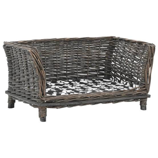 ComfortXL - Panier chien en saule gris avec coussin confortable petit modèle 50cm – ComfortXL Pet Living - Image 1