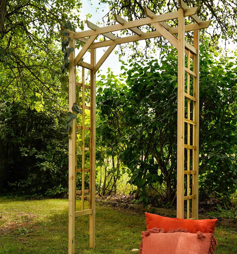 Jardipolys - Pergola double droite en bois pin 140 x 214,5 x 60 cm - PASSIFLORE Jardipolys - Image 2