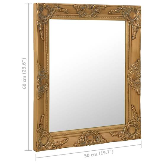 Maison Chic - Miroir mural style baroque 50x60 cm Doré Maison Chic - Image 6