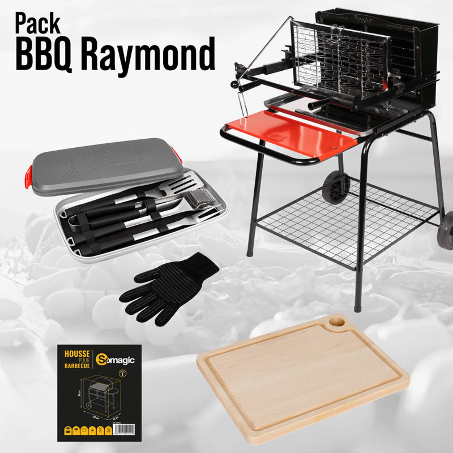 Somagic - Pack barbecue foyer vertical Raymond - SOMAGIC