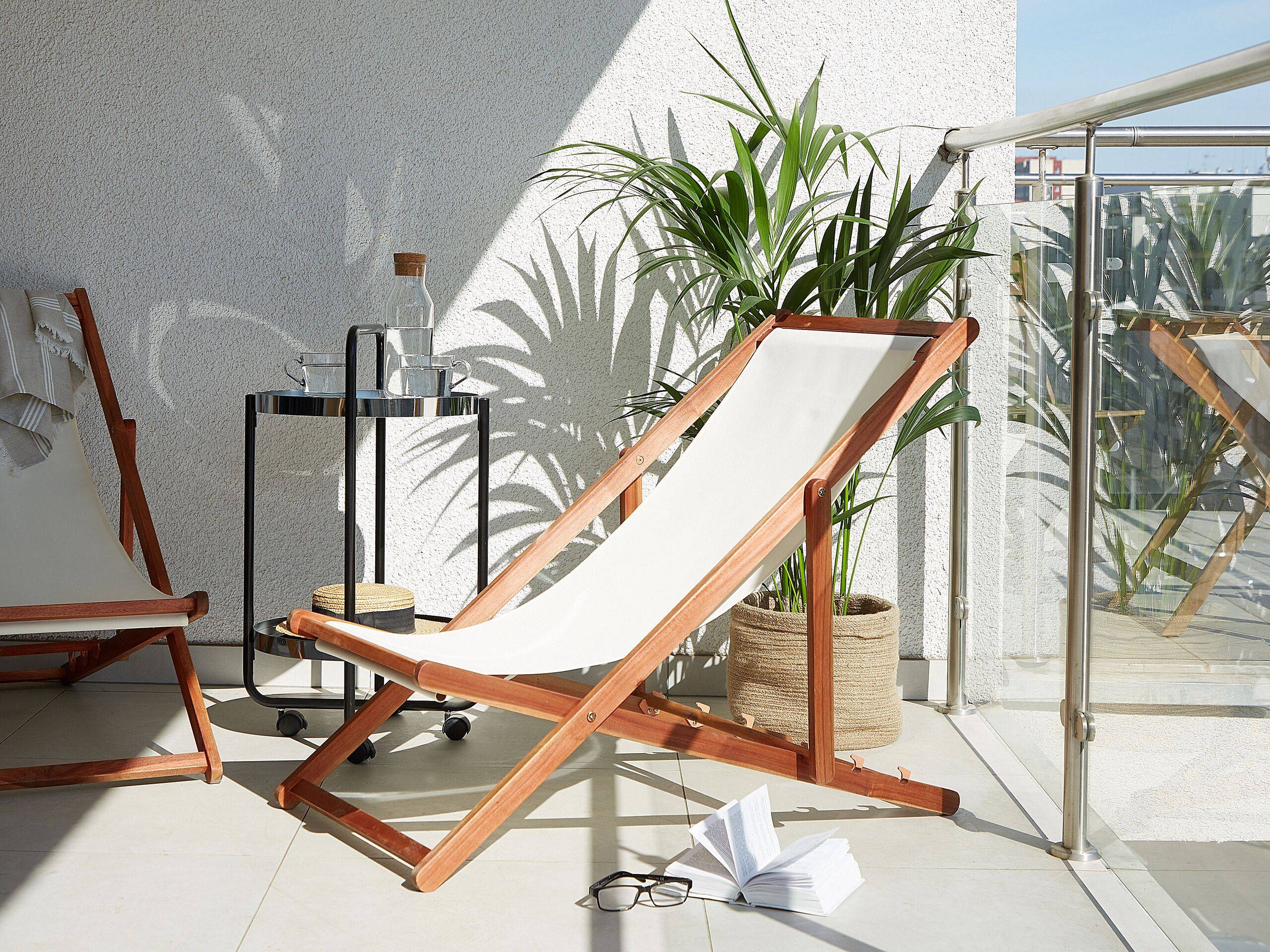 Beliani - Chaise longue Tissu Marron foncé ANZIO - Beliani - Imagen 1