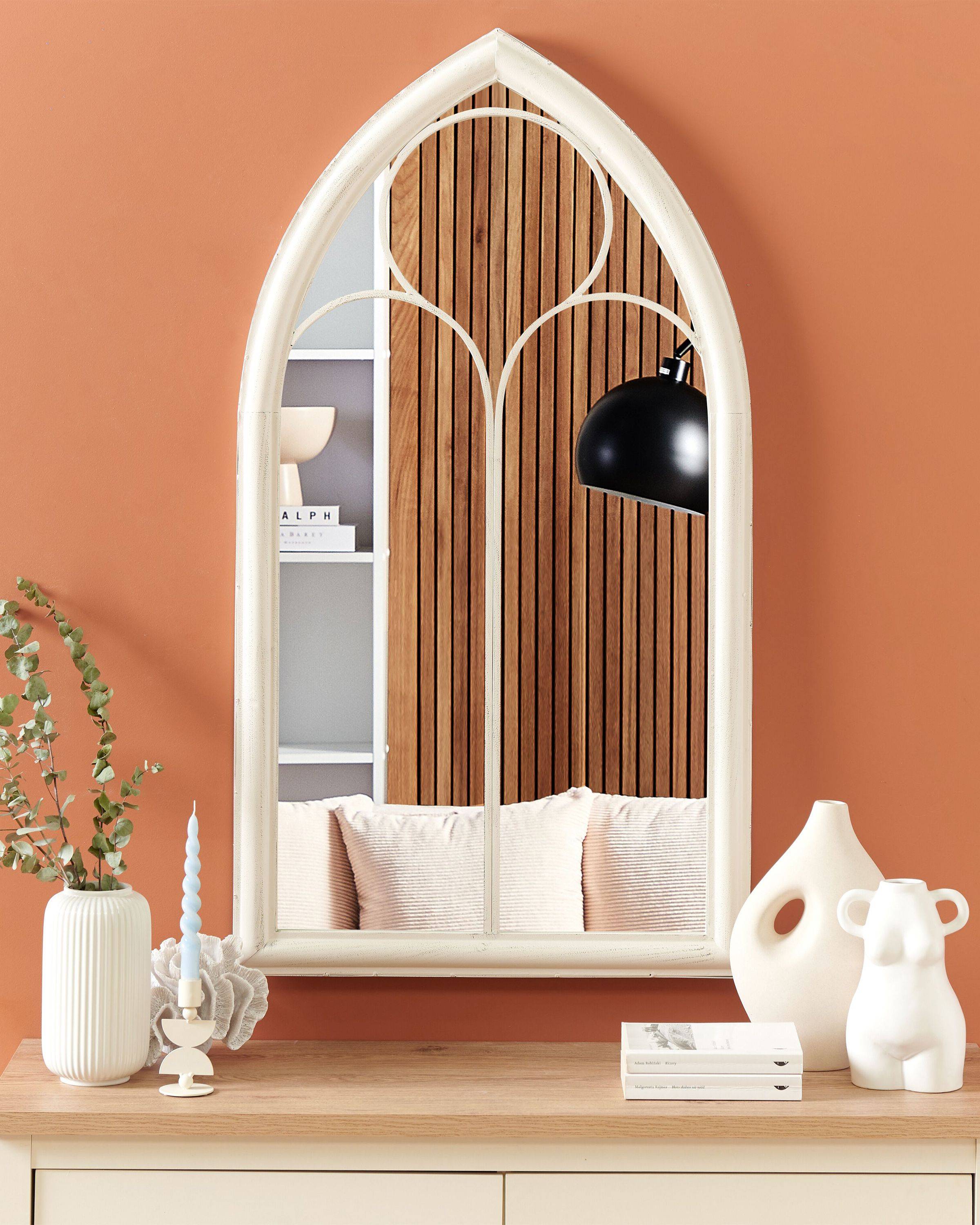 Beliani - Miroir Acier Blanc TRELLY - 62x5x113- Beliani