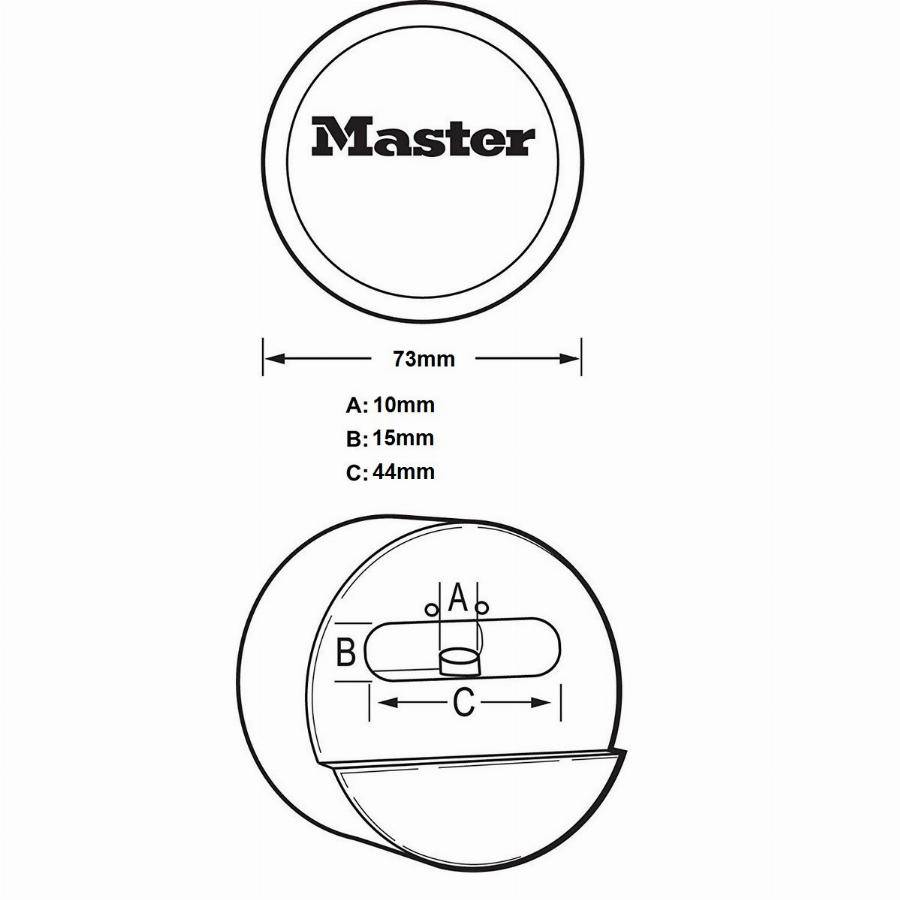 Masterlock - Cadenas pour porte de camionnette MASTERLOCK - 736EURD - Image 4