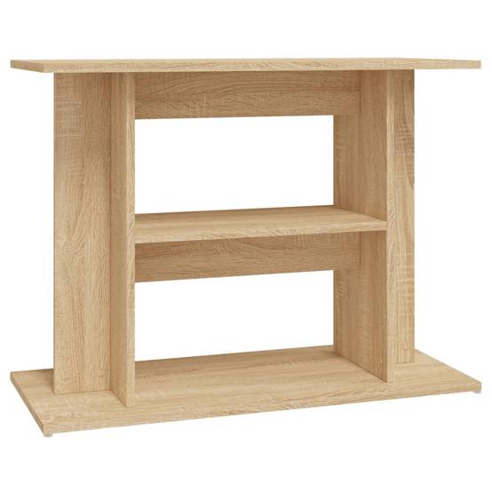 Meuble Aquarium Bois d'Ingénierie Support Rangement 80x35x60cm Chêne Sonoma - ComfortXL Outdoor Living - Image 2