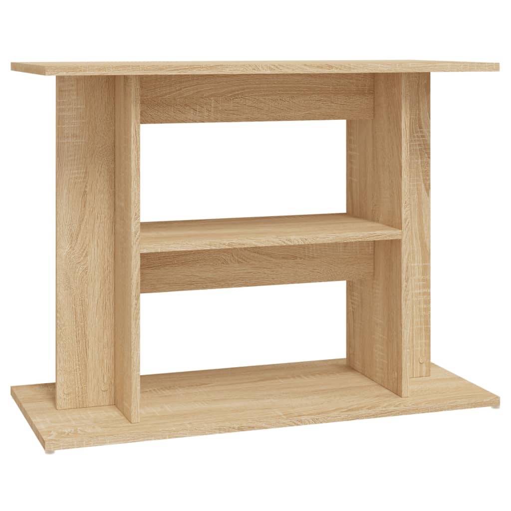 Meuble Aquarium Bois d'Ingénierie Support Rangement 80x35x60cm Chêne Sonoma - ComfortXL Outdoor Living - Image 2