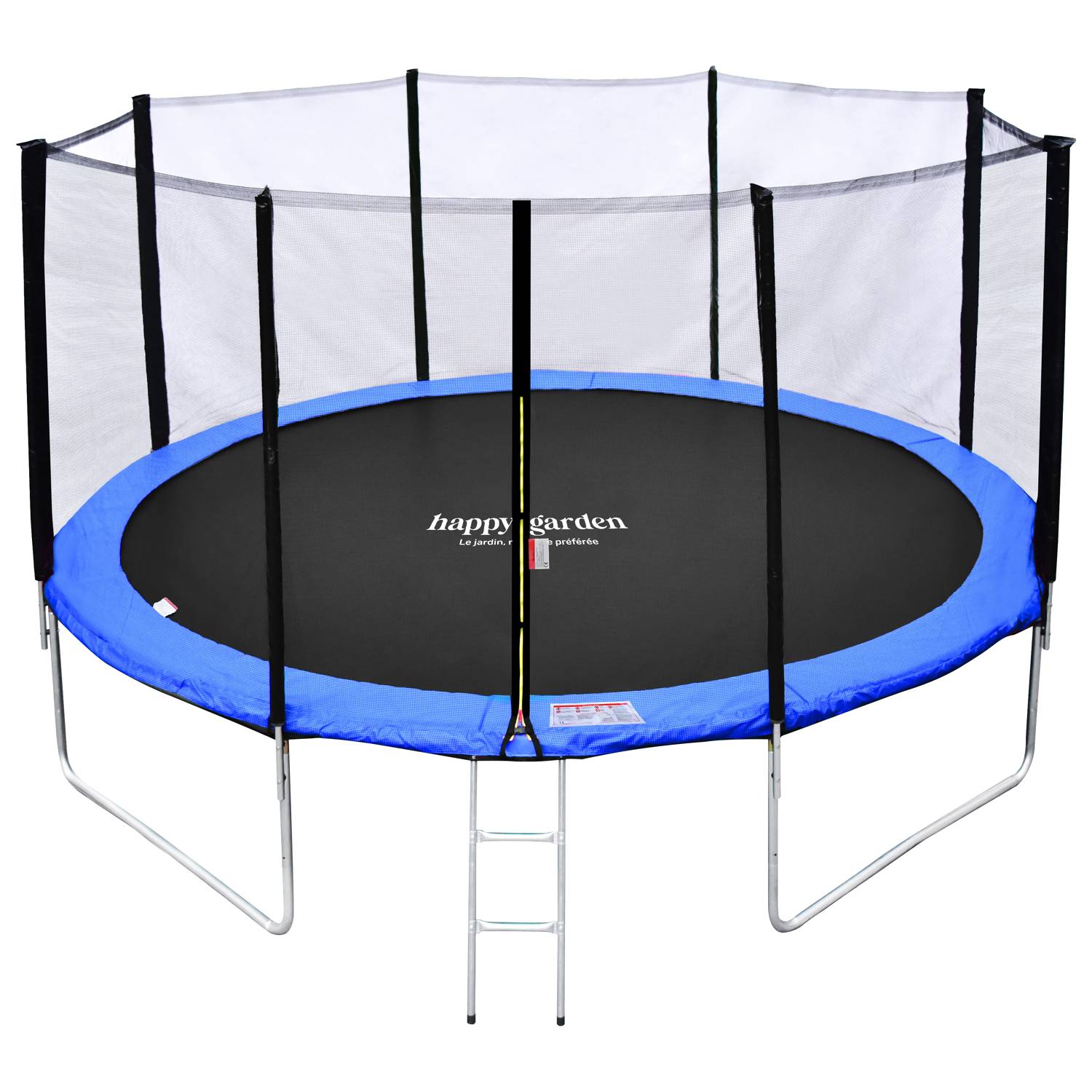 Happy Garden - Pack Premium Trampoline 430cm réversible bleu / vert MELBOURNE + filet, échelle, bâche et kit d'ancrage - HAPPY GARDEN - Imagen 1