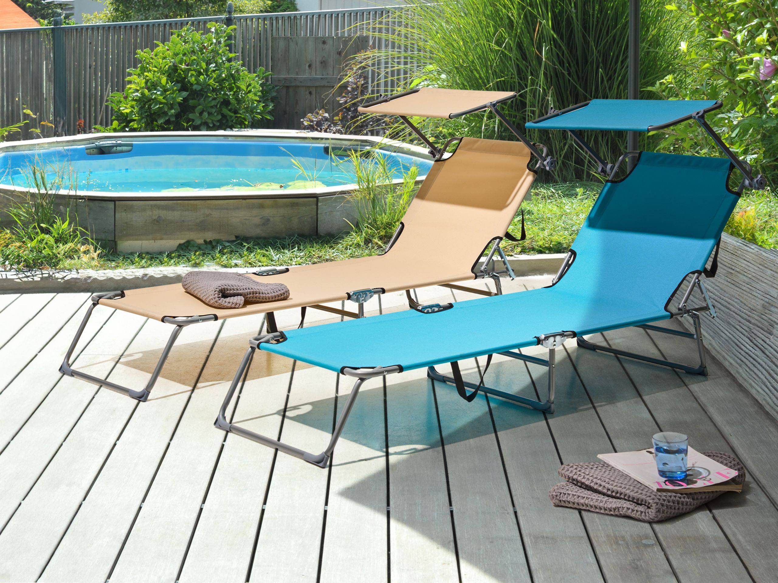 Beliani - Chaise longue Acier Turquoise FOLIGNO - Beliani