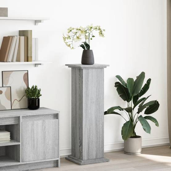 ComfortXL - Colonne de Rangement Bois d'Ingénierie pour Salon avec Porte 3 Étagères 90 cm Sonoma Gris - ComfortXL Outdoor Living - Image 1