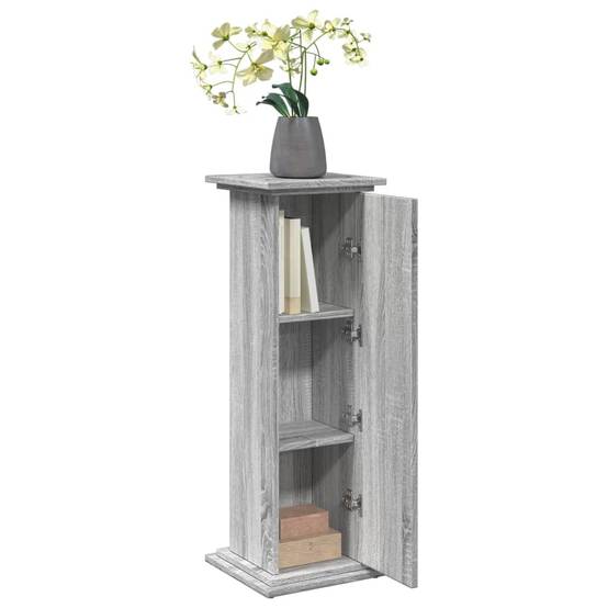 ComfortXL - Colonne de Rangement Bois d'Ingénierie pour Salon avec Porte 3 Étagères 90 cm Sonoma Gris - ComfortXL Outdoor Living - Image 4