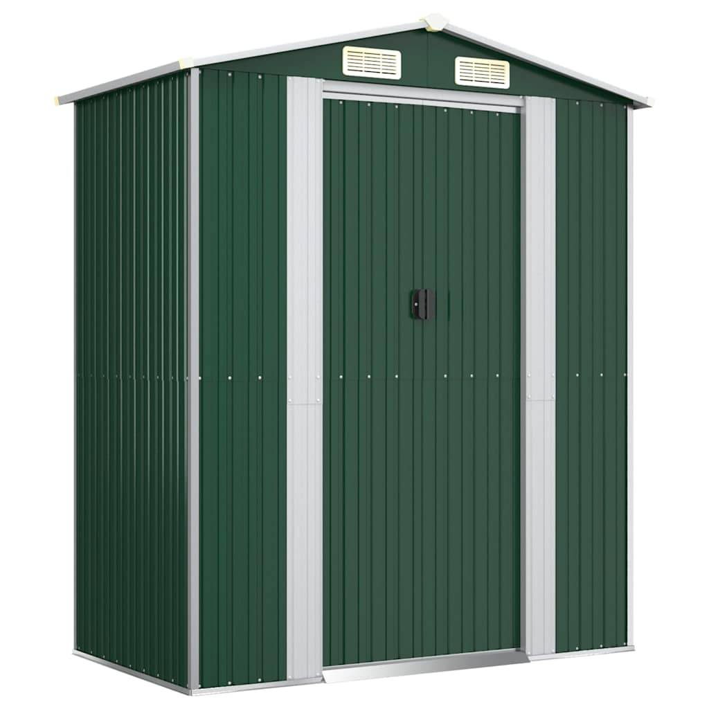PANGIVO - Abri de jardin avec porte coulissante - Acier galvanisé - Vert 192x108x223 cm - Surface au sol 2,07m² - PANGIVO