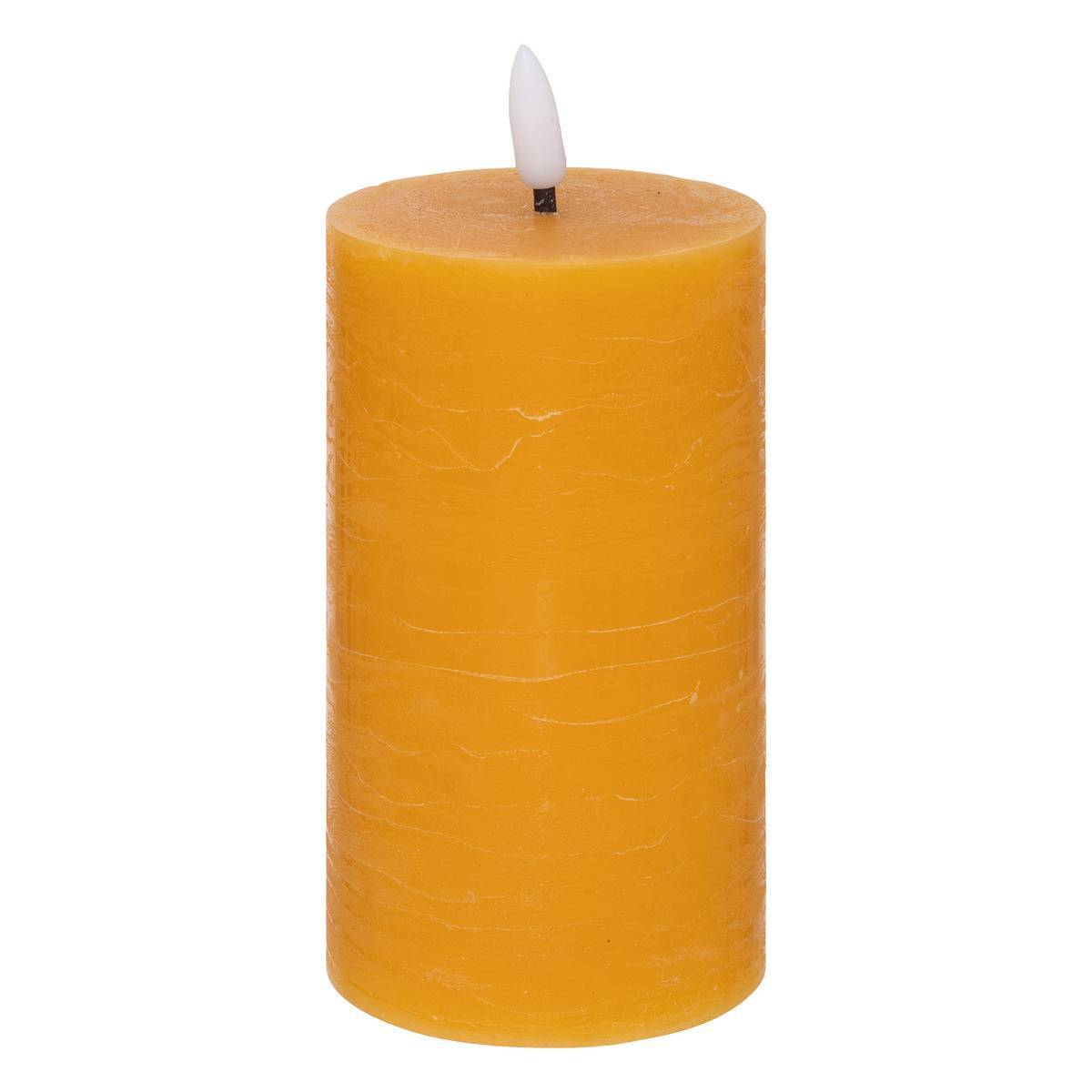 Atmosphera - Bougie ronde LED Molia 7x15cm jaune - Atmosphera Créateur d'intérieur - Image 1