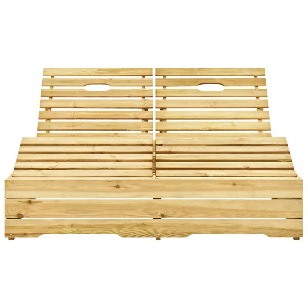 Vidaxl - Chaise longue double Bois de pin imprégné de vert vidaXL 315405 - Imagen 2