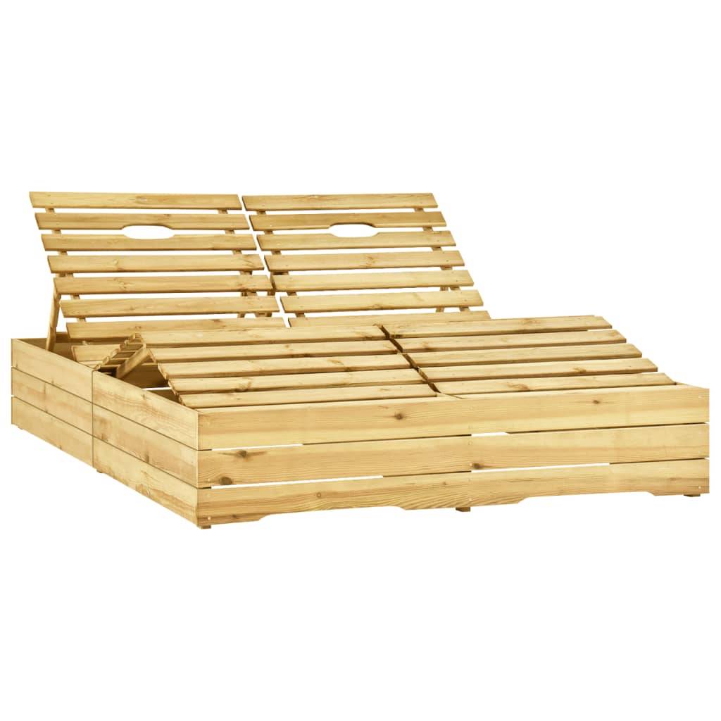 Vidaxl - Chaise longue double Bois de pin imprégné de vert vidaXL 315405 - Imagen 1