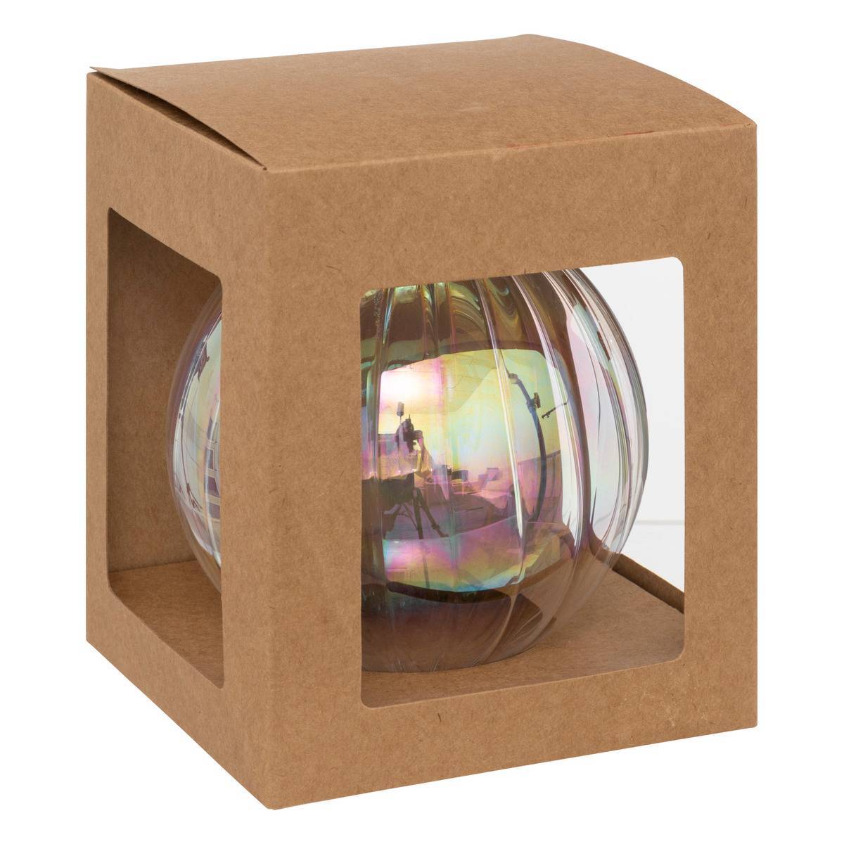 Fééric Lights & Christmas - Boule de Noël "Souffle polaire" transparente en verre D14cm - Feeric Lights & Christmas - Imagen 2
