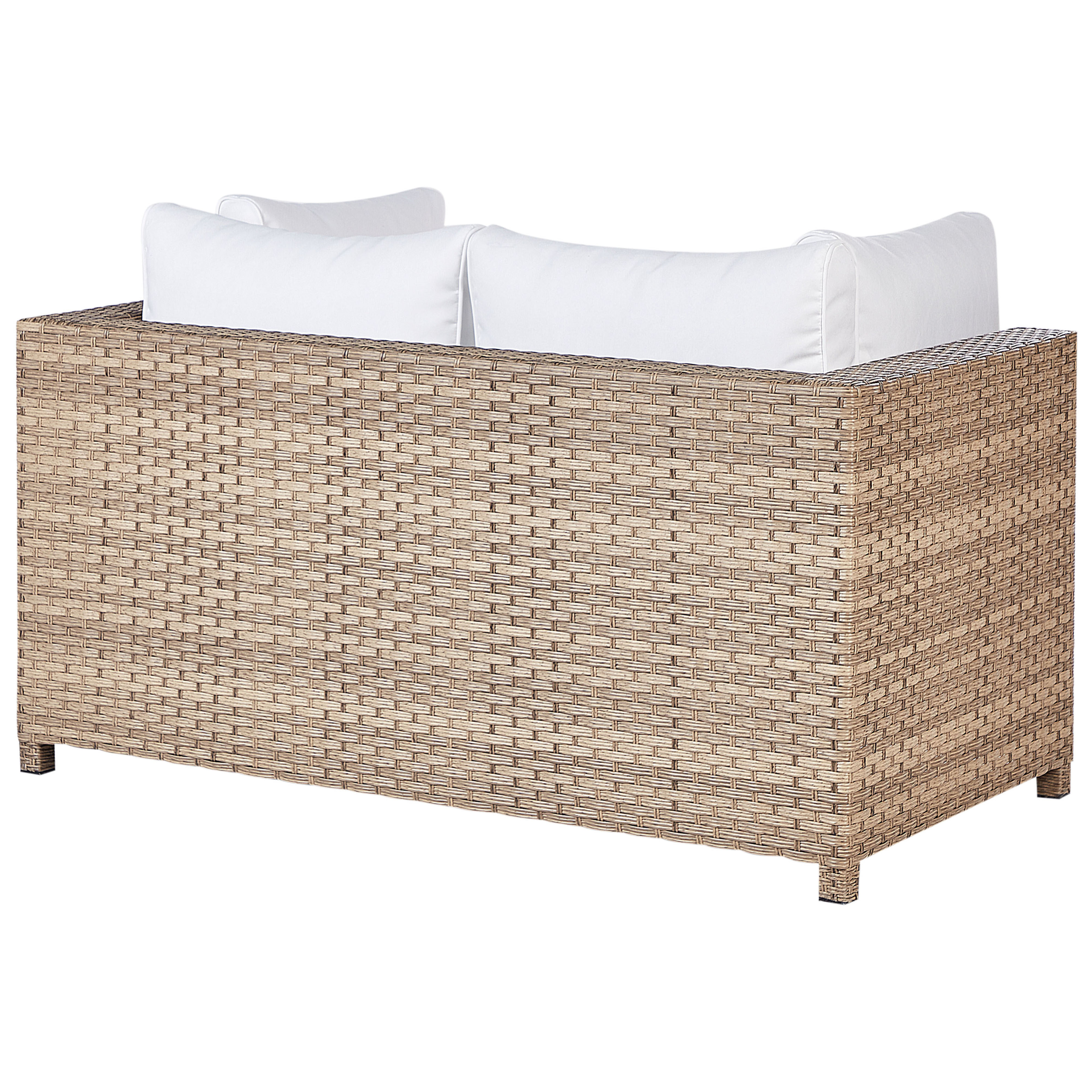 Beliani - Set de jardin, 4 Personnes Polyrotin Blanc cassé MILANO - Beliani - Imagen 6