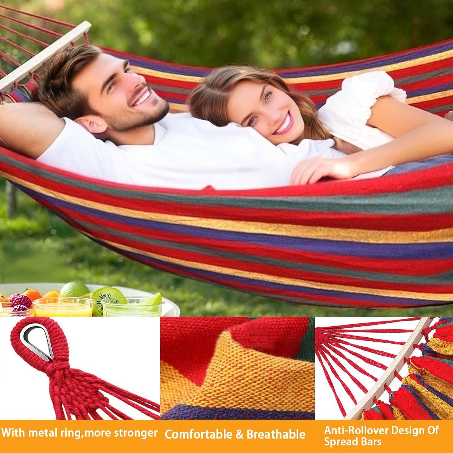Hamac triangulaire d'extérieur portable à suspendre aux arbres pour jardin, voyage, camping, randonnée, pique-nique | Leroy Merlin