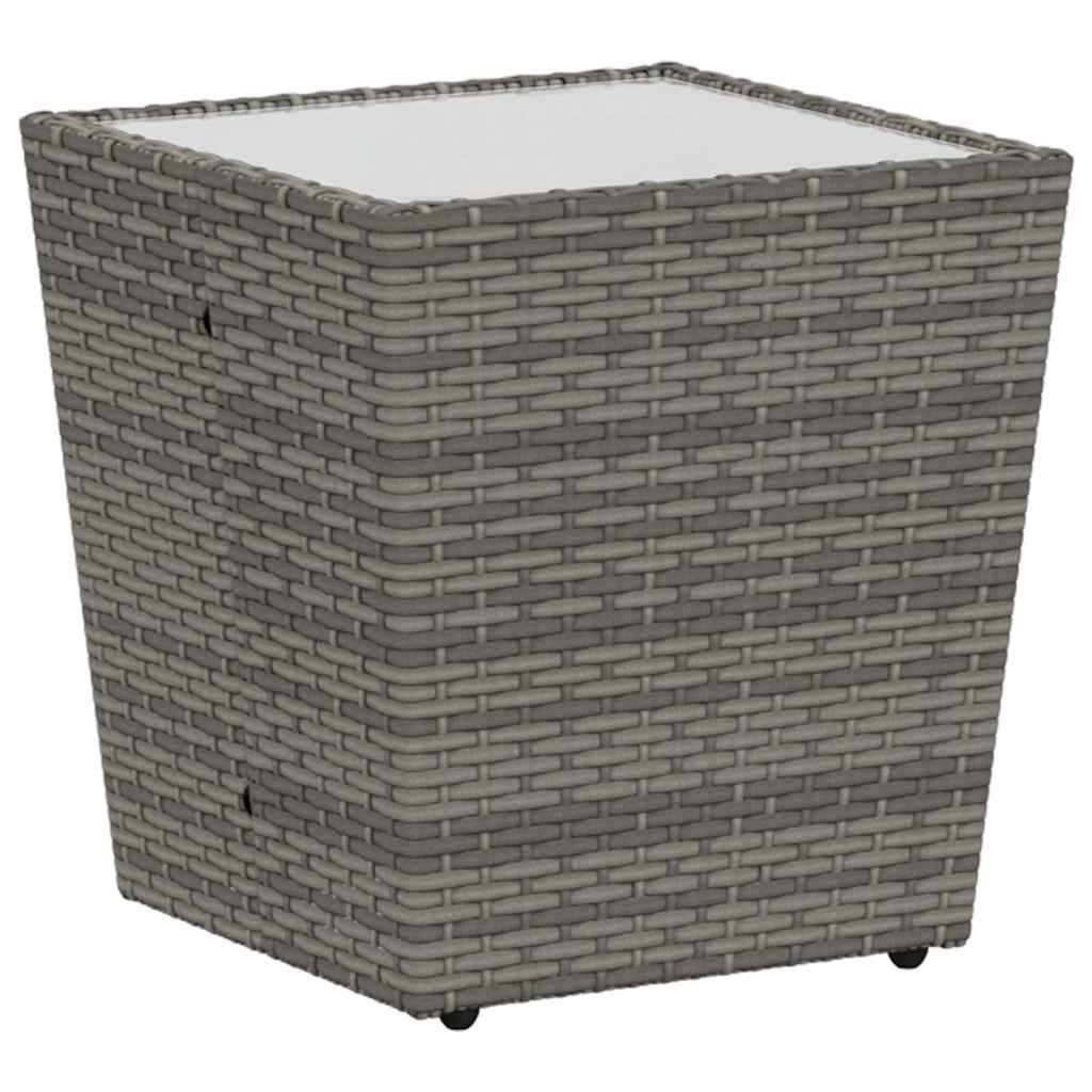 Petit Salon de Jardin 2 Personnes Gris, Mobilier de Balcon en Poly Rattan Résistant aux Intempéries – ComfortXL Outdoor Living - Image 5