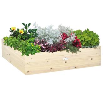 Sans Marque - Potager surélevé bois plantes légumes 117x117x30 cm