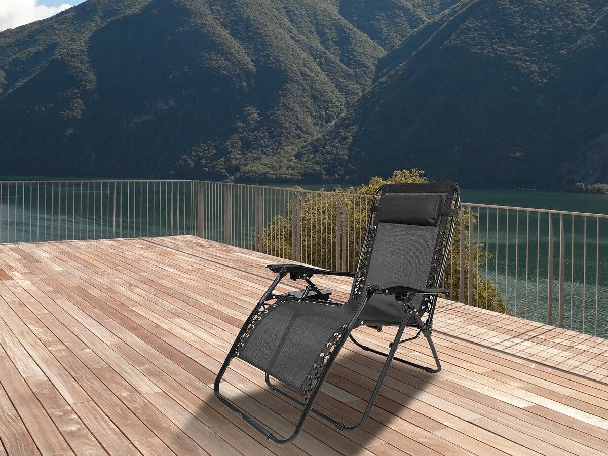 Fauteuil De Jardin Relax Zéro Gravité "sintra" - Noir -habitat Et Jardin - Image 2